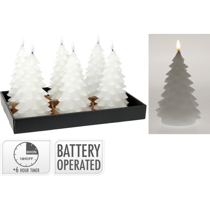 CANDELA ALBERO LED 19CM BIANCA